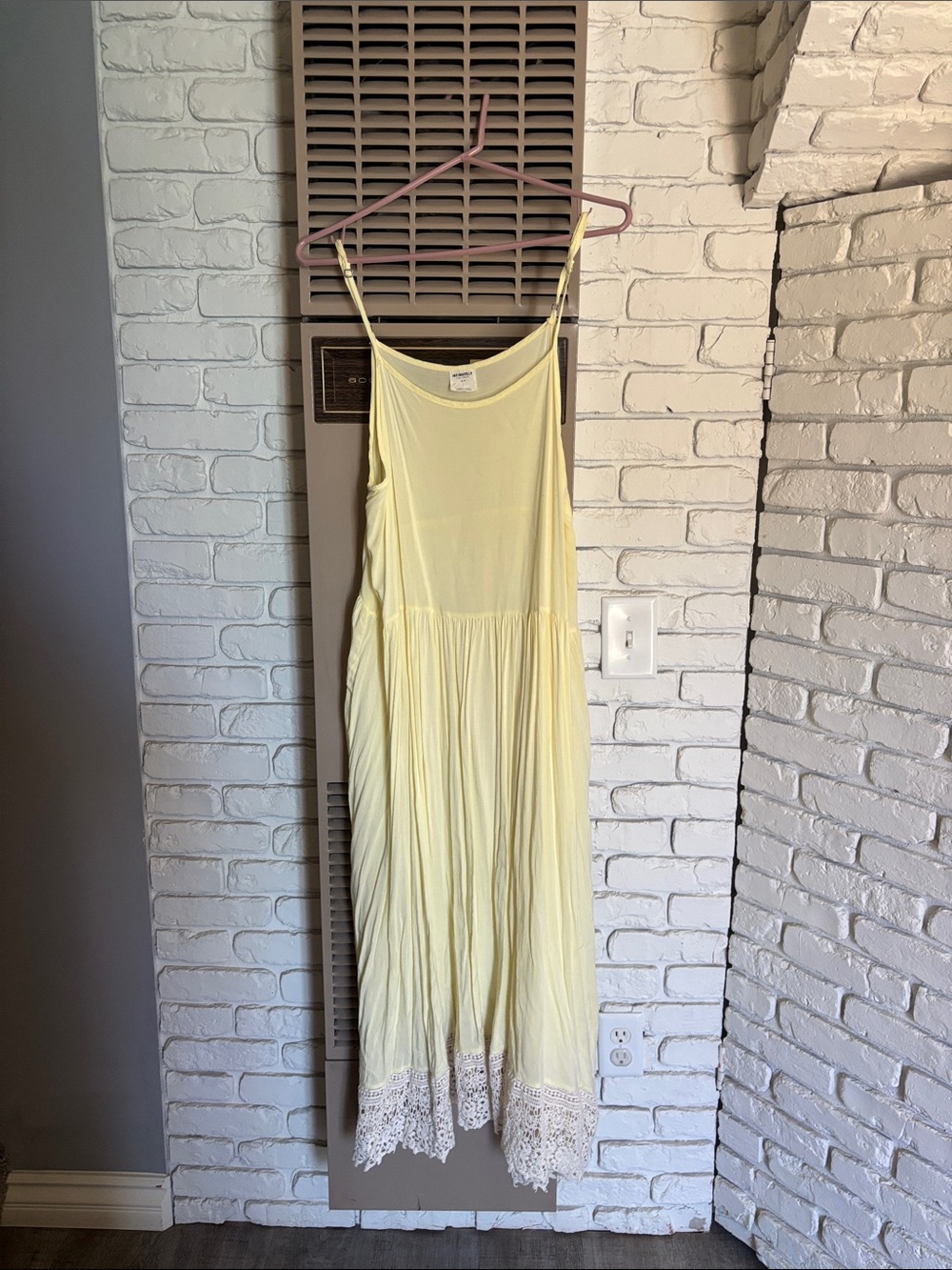 Free People Intimately Pale Yellow Scoop Neck Tank